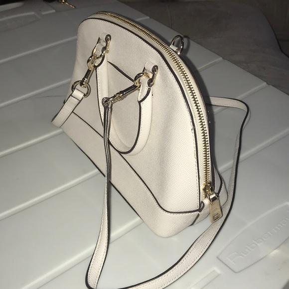 Coach Purse Leather Mini Sierra Satchel (White) - Picture 3 of 5